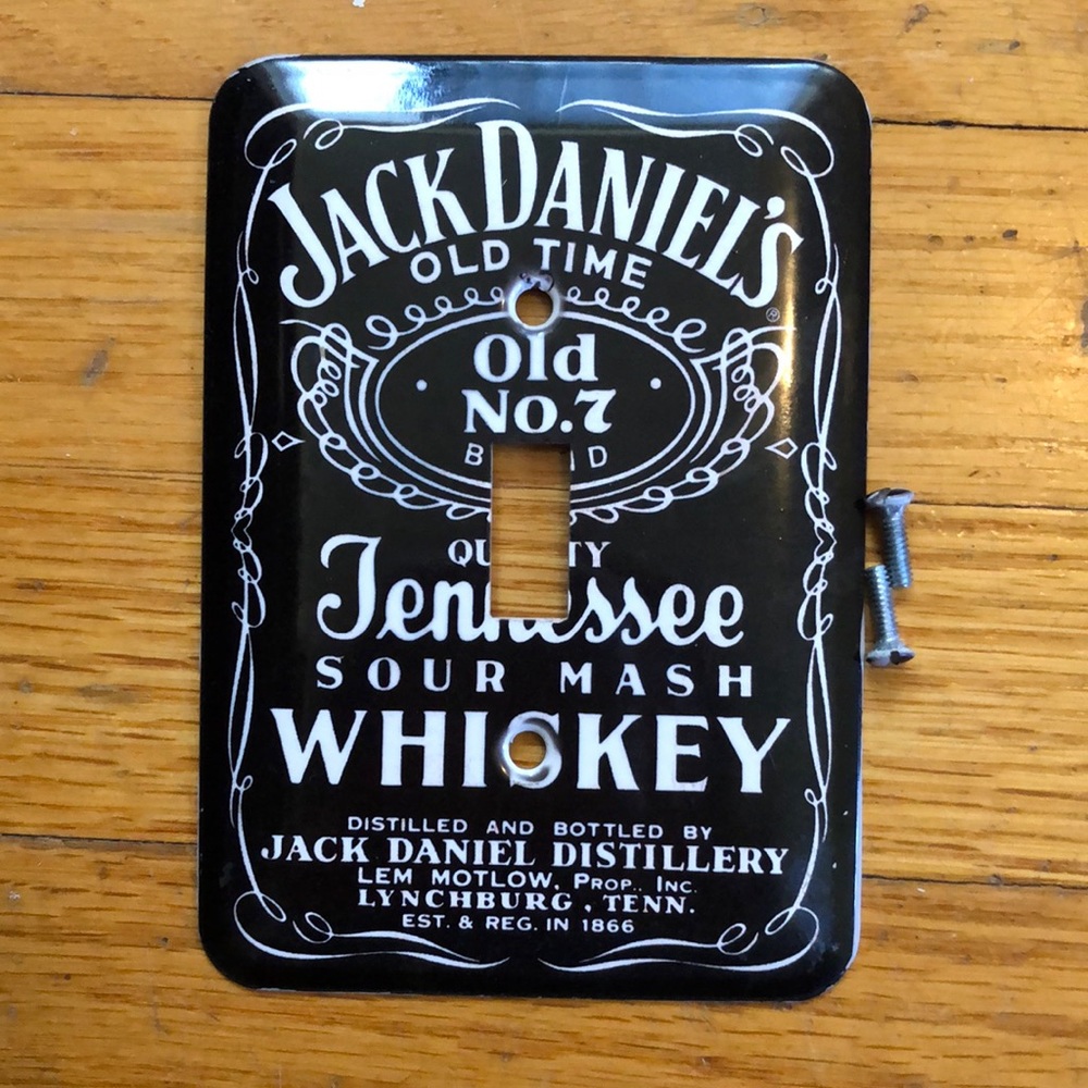 Metal Jack Daniels Light-switch Cover